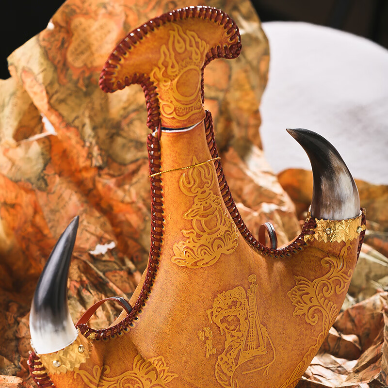 皮囊马奶酒内蒙古特产真牛角52度500ml人气礼品酒白酒送礼