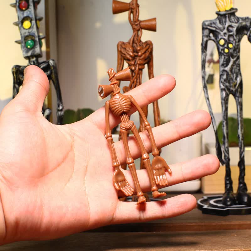 警笛1头汽笛1人 6789警笛1头怪兽玩具汽笛1人套装都市传说怪物收容