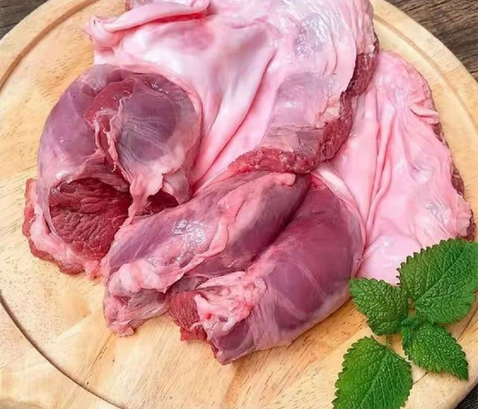 连肝肉冷冻新鲜猪护心肉连肝肉心皮肉20斤装猪隔膜肉烧烤卤菜饭店食材