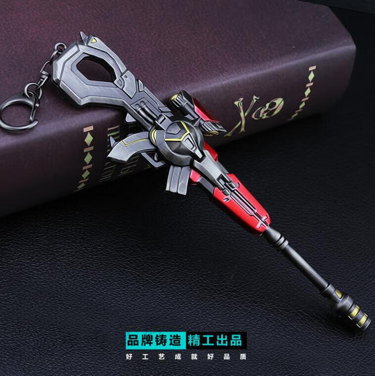 策白虎志新皮肤守约李白铠金属武器模型玩具摆件 18cm龙域领主三件套