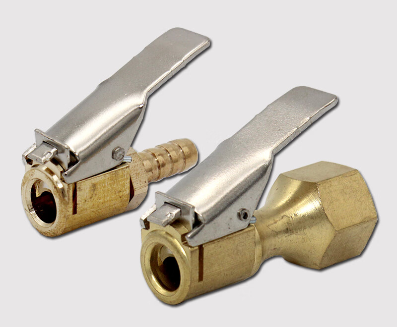 定做 铜制充气夹头汽车快速充气杆胎压枪打气咀轮胎充气管快速充气嘴