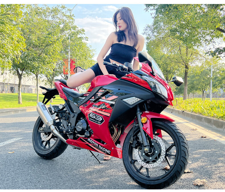 全新大牛400c双缸水冷摩托车跑车机车重型趴赛国四电喷整车可上牌 绿