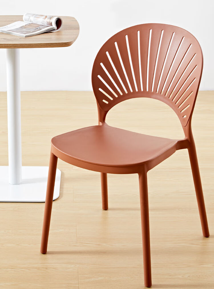 迪士熊dishixiong现代简约塑料椅子家用靠背餐厅椅子镂空创意休闲网红