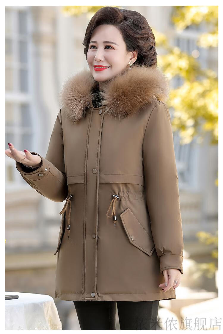 四五十岁女人穿的冬装妈妈棉衣50岁左右大妈外套中年派克服时尚套棉服