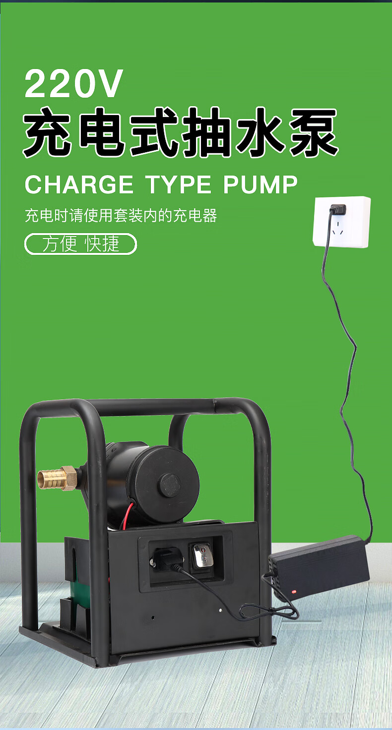 充电式抽水泵抽水机农田用灌溉电瓶浇水机浇菜浇地神器农业大功率12v