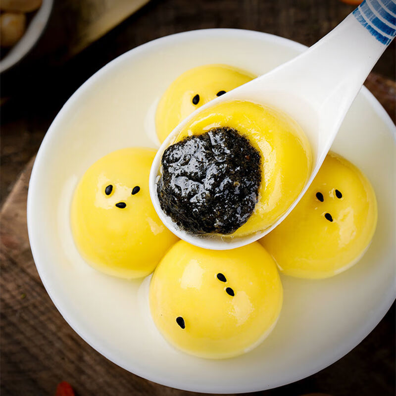 48小时发货陶老大清真大黄米汤圆黑芝麻糯米汤圆元宵冷冻方便速食早餐