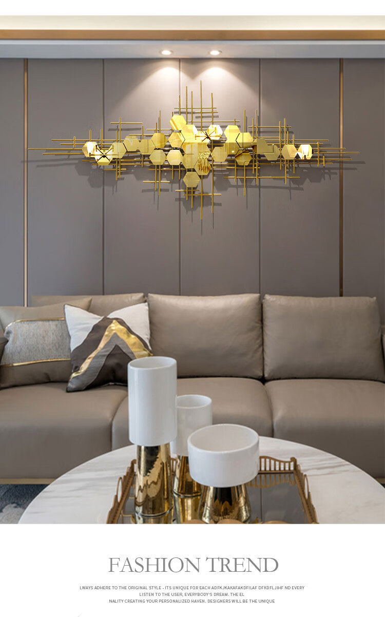 北欧轻奢金属墙面装饰壁挂立体铁艺壁饰客厅挂饰沙发背景装饰挂件 180