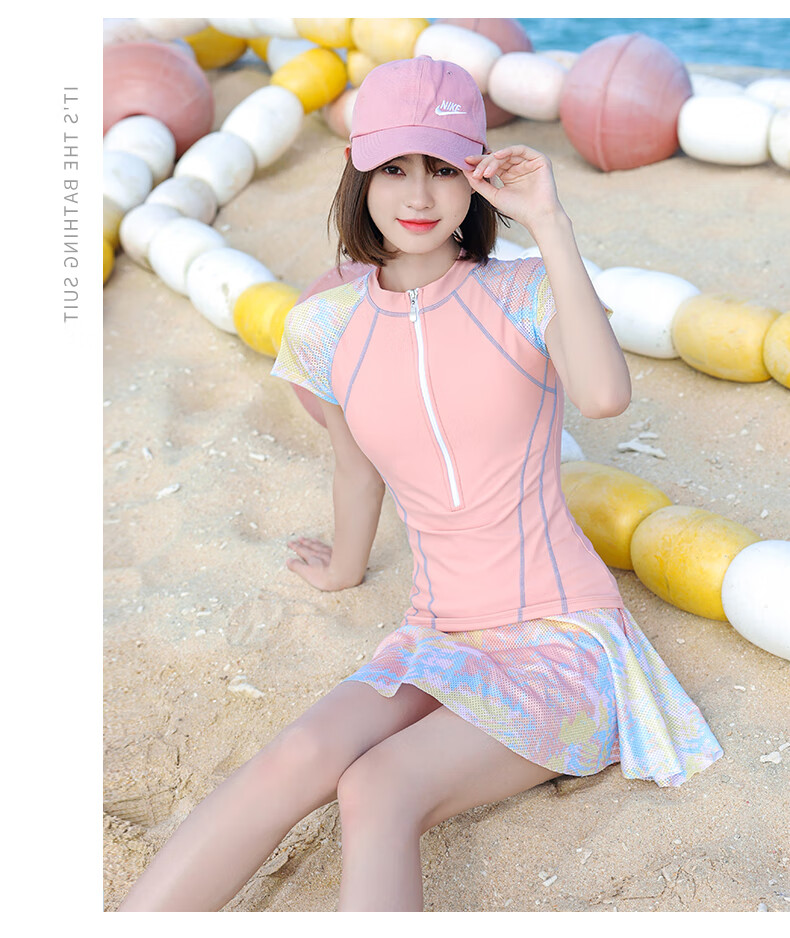 迪卡侬德国进口品质泳衣女夏分体显遮肚游泳衣2021新款游泳馆专用