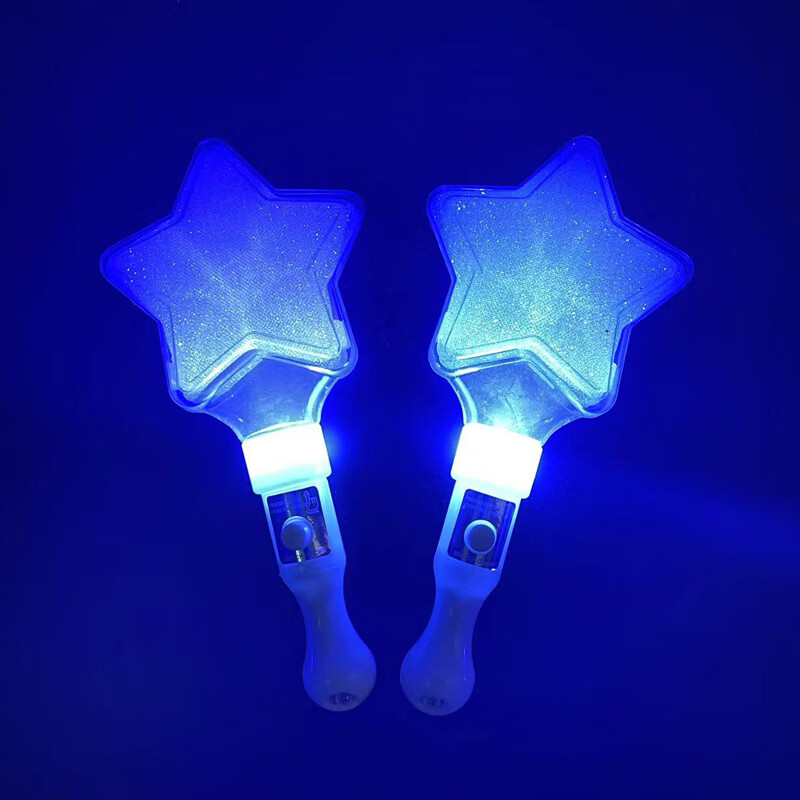 米囹五月天演唱会荧光棒发光星星银光棒蓝色莹光棒闪光棒晚会应援道具