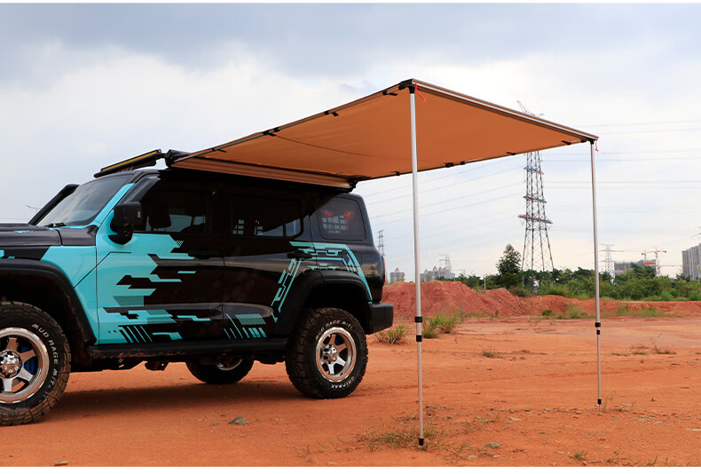 坦克300侧边帐车边帐篷侧边遮阳蓬野营速开大车顶遮阳防雨蓬天幕糖片