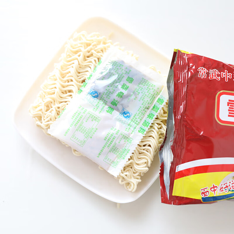 常武袋装中萃面雪菜牛肉丝面中翠面干吃面80后方便面101g*10袋 【10包