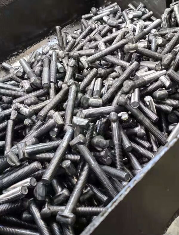 丝扣件螺栓螺帽t型圆头钢管罗杆脚手架配件 国标12*70加螺母(100套)