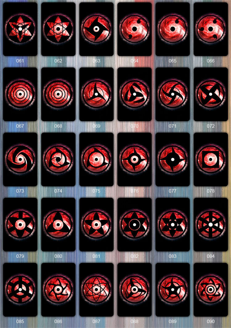 写轮眼火影忍者卡贴轮回眼九尾高清水晶磨砂卡贴纸定制公交学生饭卡