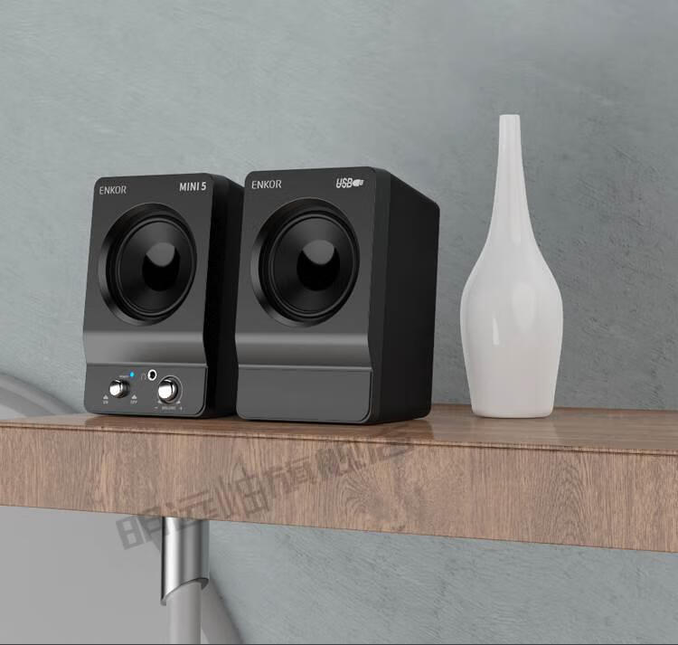 恩科音箱恩科enkormini5电脑音响家用笔记本usb迷你重低音喇叭小钢炮