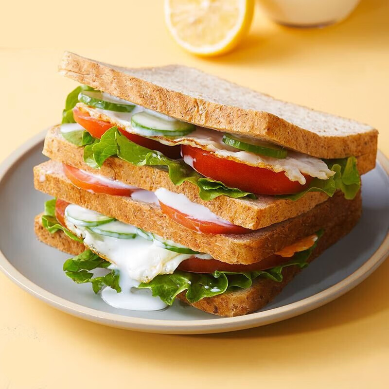 泡小燕全麦面包 粗粮吐司面包片袋装早餐面包一大箱代餐食品 600g