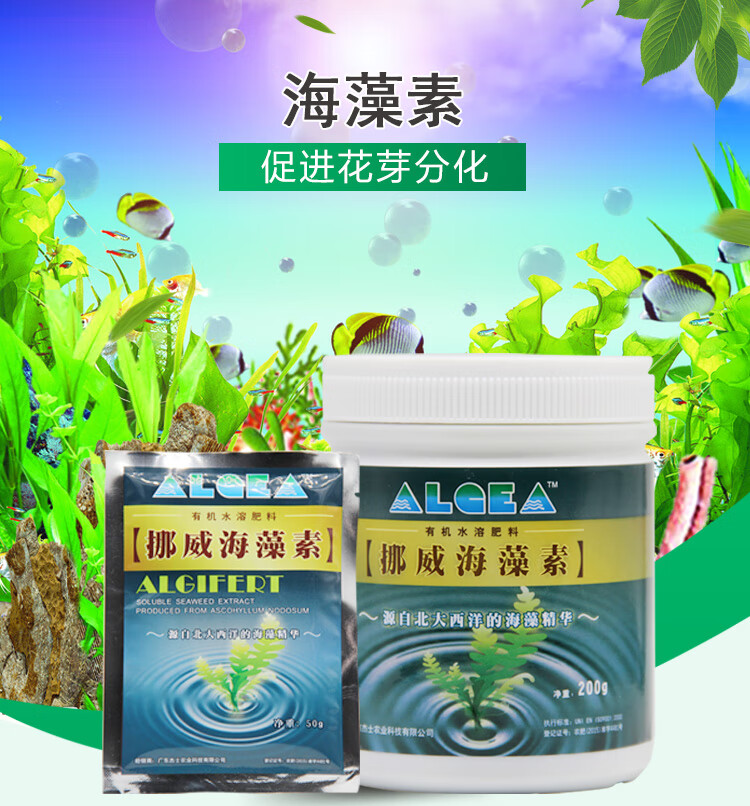 挪威海藻素促根抗逆肥料质叶面肥挪威爱尔稼50200克50克袋