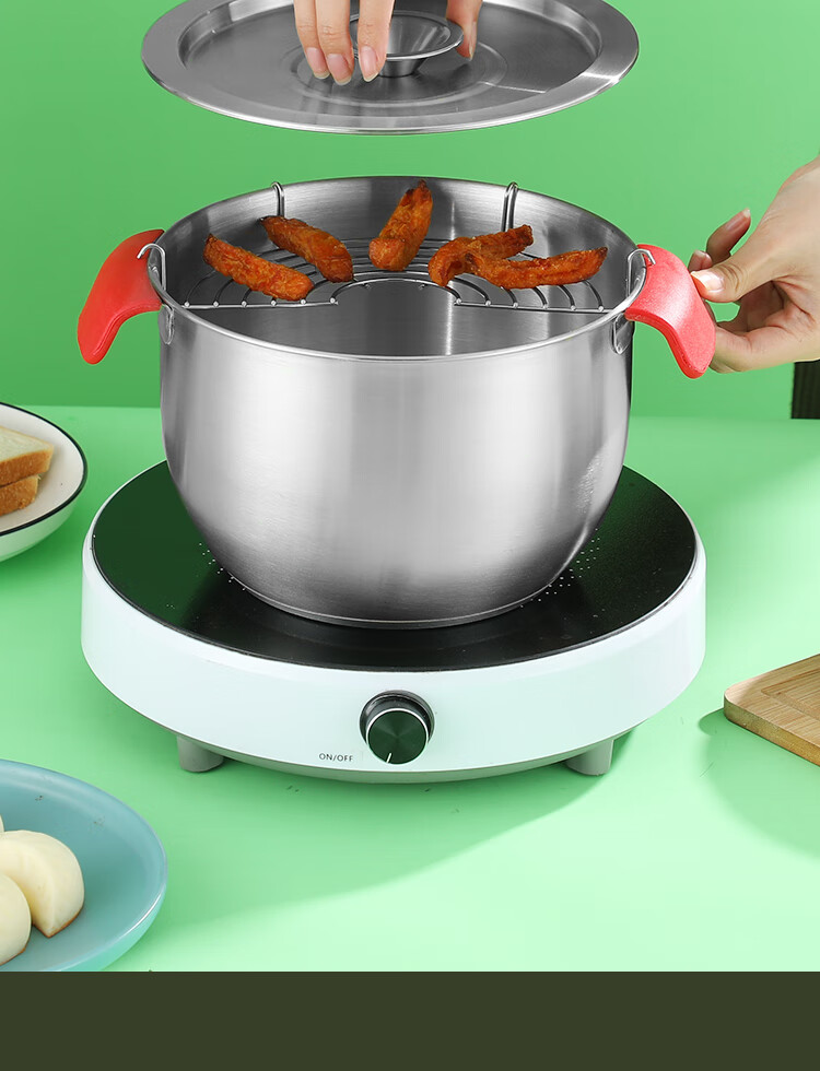 德国不粘炸炸壶天罗妇油炸锅家用小型迷你油炸神器厨房省油炸油锅304