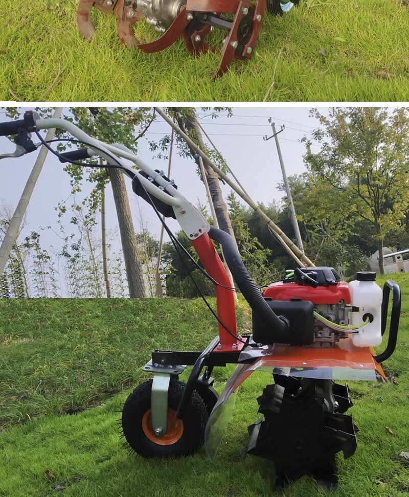 水旱两用松土机小型汽油割草除草松土机水田机打田机开沟培土起垄