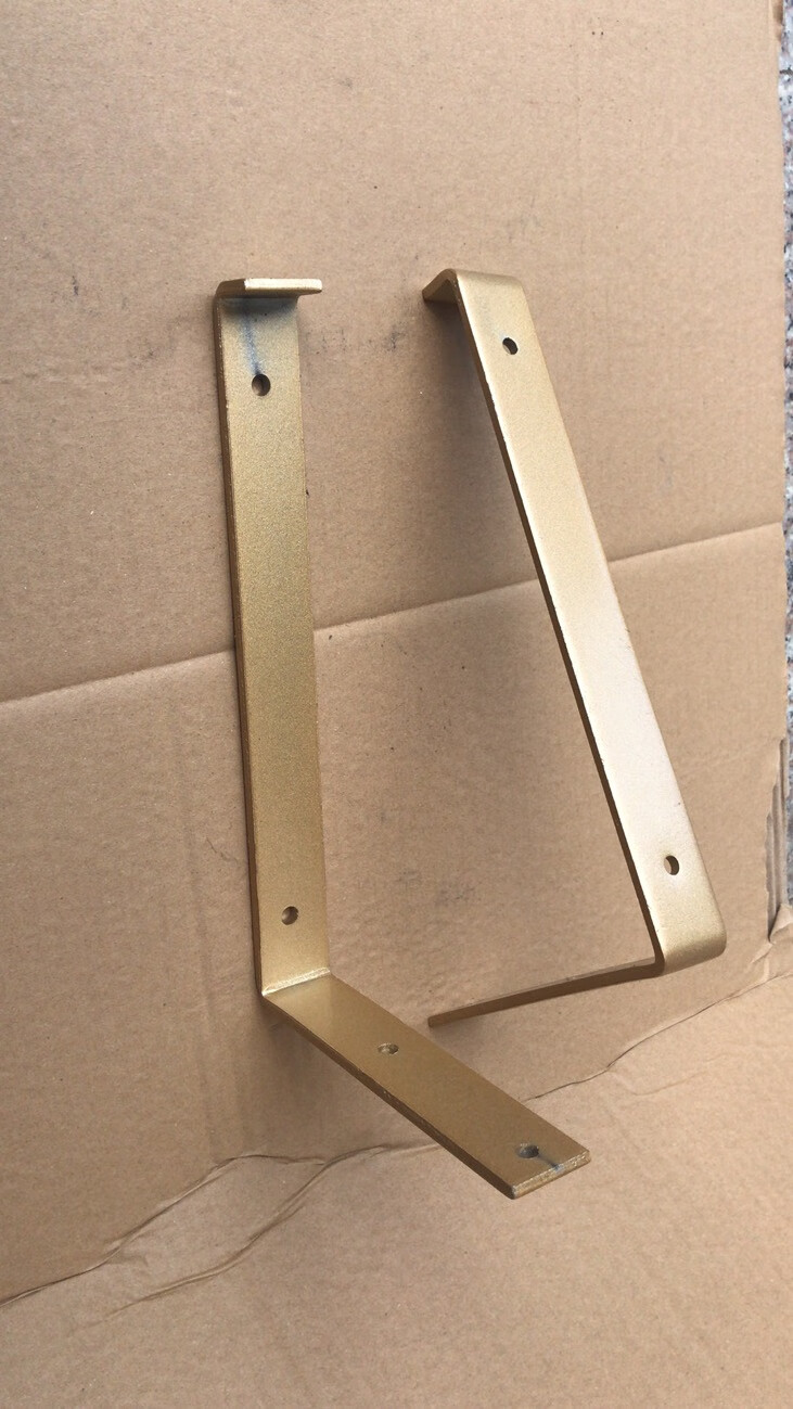 金色支架丁字圆管三角支架加固一字隔板承重支撑架家居水管三角架