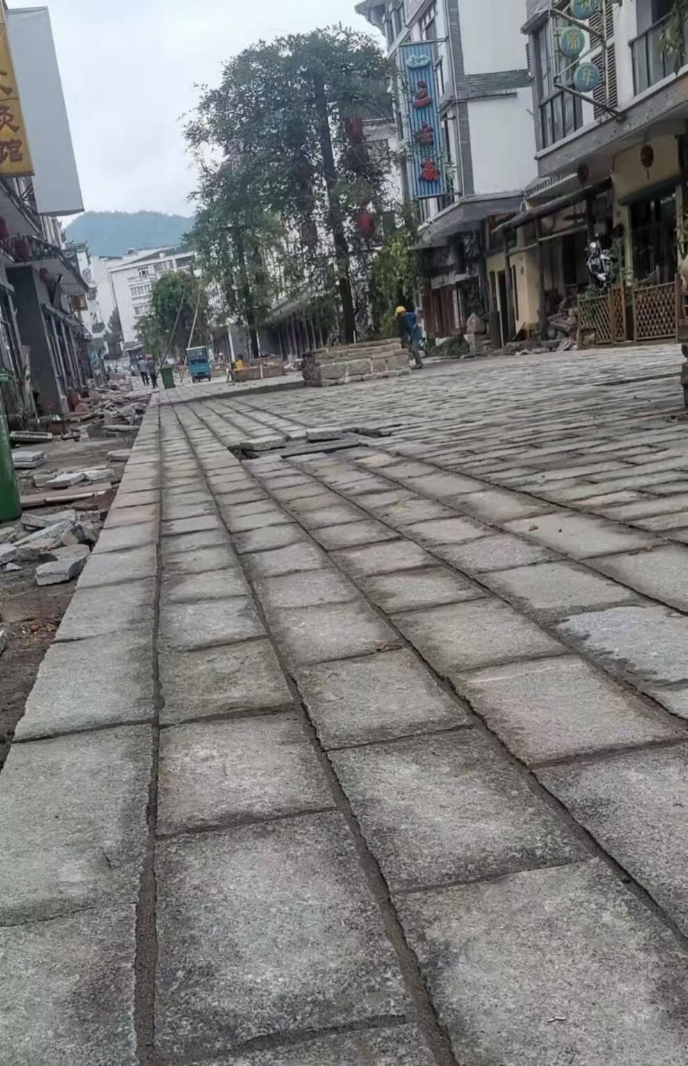 汀步石材铺院子老旧仿古青石板原老石条 毛面旧条石35cm宽一米价格 不