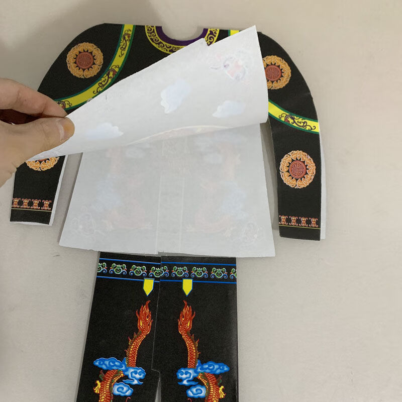 elices 50套男士龙袍女士凤袍纸糊烧衣服十一寒衣纸祭祀配纸龙凤鞋纸