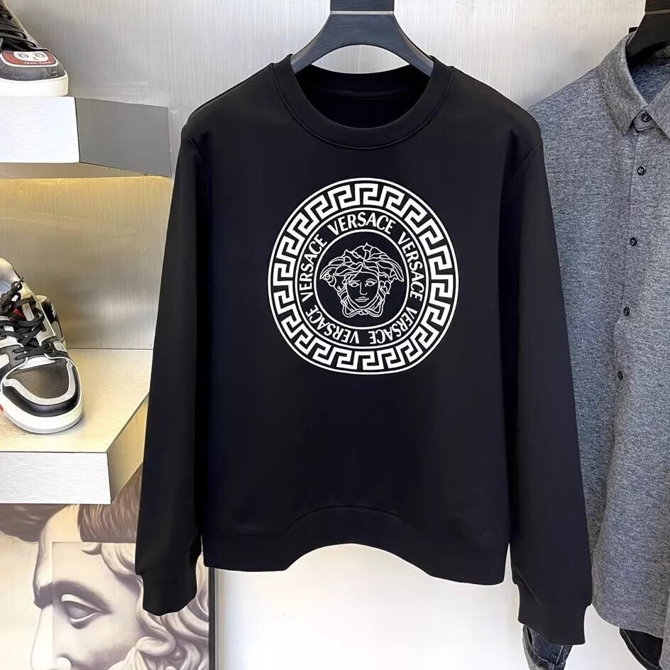 卡富亚(kaafuuyaa)欧洲站美杜莎潮牌欧货圆领卫衣男装美杜莎刺绣印花