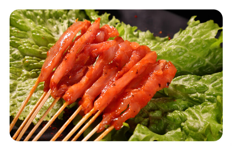 奥尔良鸡肉小串半成品300串火锅铁板炭烤生冷冻商用手把串