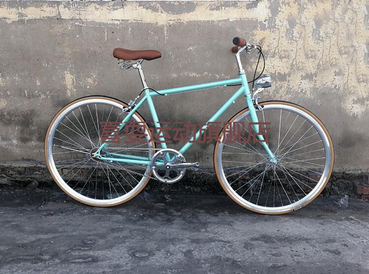 2022新款梅勒复古自行车成人 mettler/梅勒 死飞梅花自行车男女款倒骑