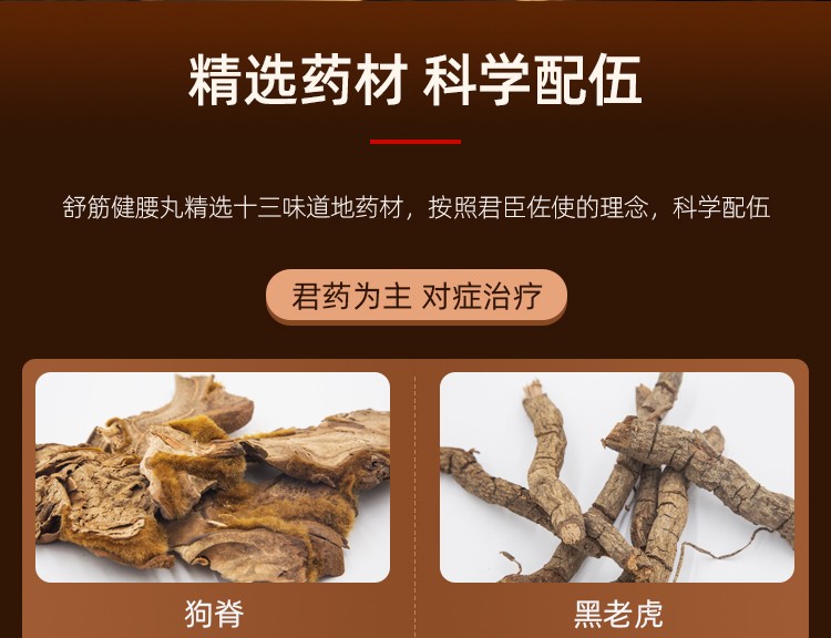 白云山 陈李济 舒筋健腰丸45g*10瓶/盒 腰肌劳损腰间盘突出腰椎痛腰膝