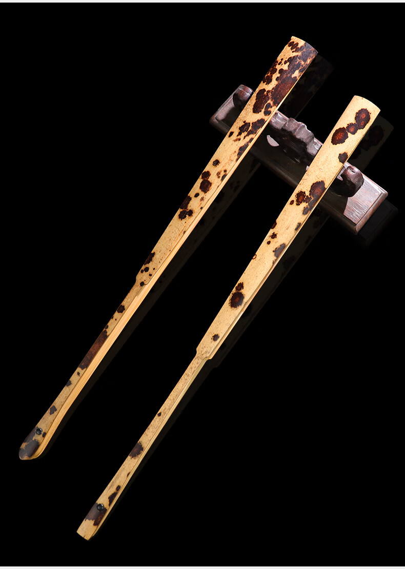 竹湘妃竹扇扇宣纸苏工扇面中国风男女文玩扇子18号95寸小圆头贵妃折扇