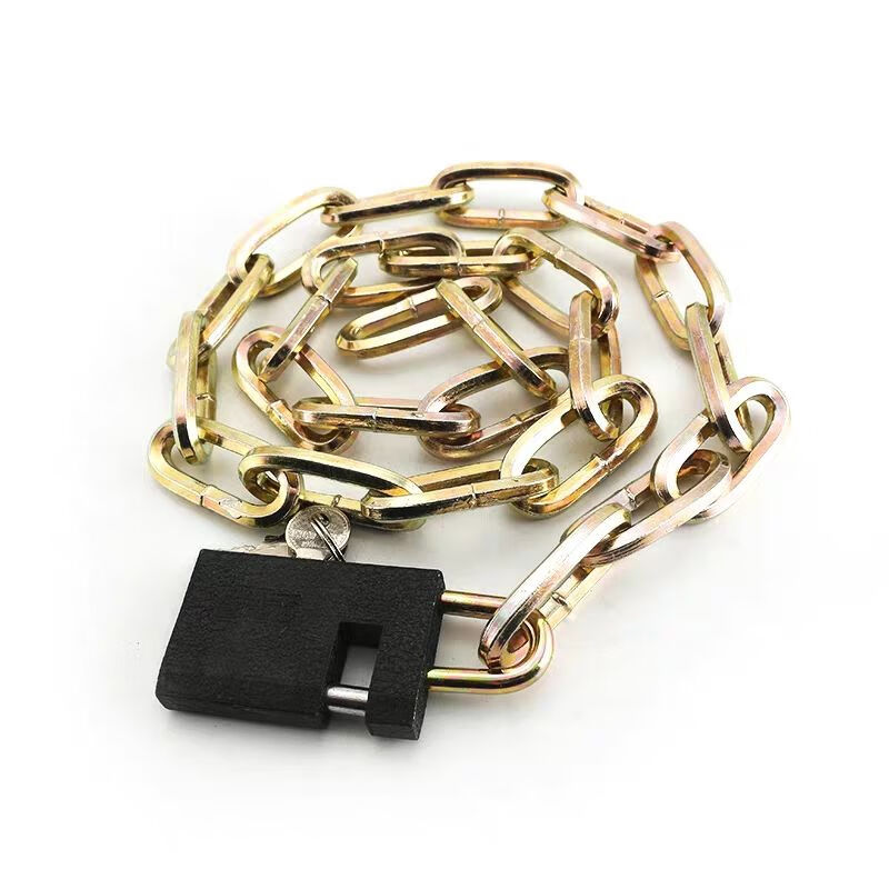 链条锁环形门锁链条锁链锁铁链锁自行车摩托车防盗锁家用大门锁铁门防