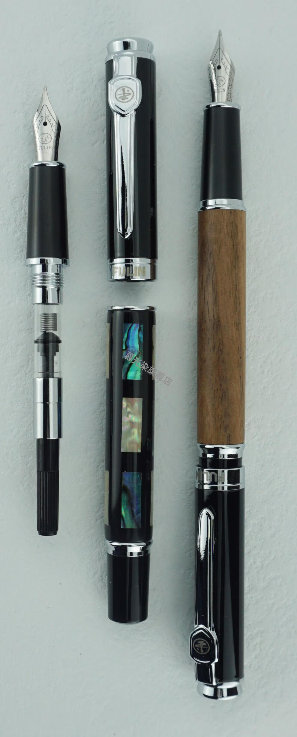 珂楚 福林812钢笔 812金属杆福林手工打磨26尖钢笔树脂木杆书法笔效果