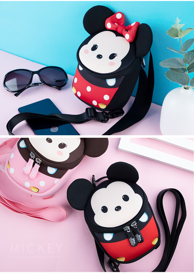 迪士尼儿童单肩斜挎包宝宝婴童包学生时尚可爱小包包卡通漫威小巧腰包