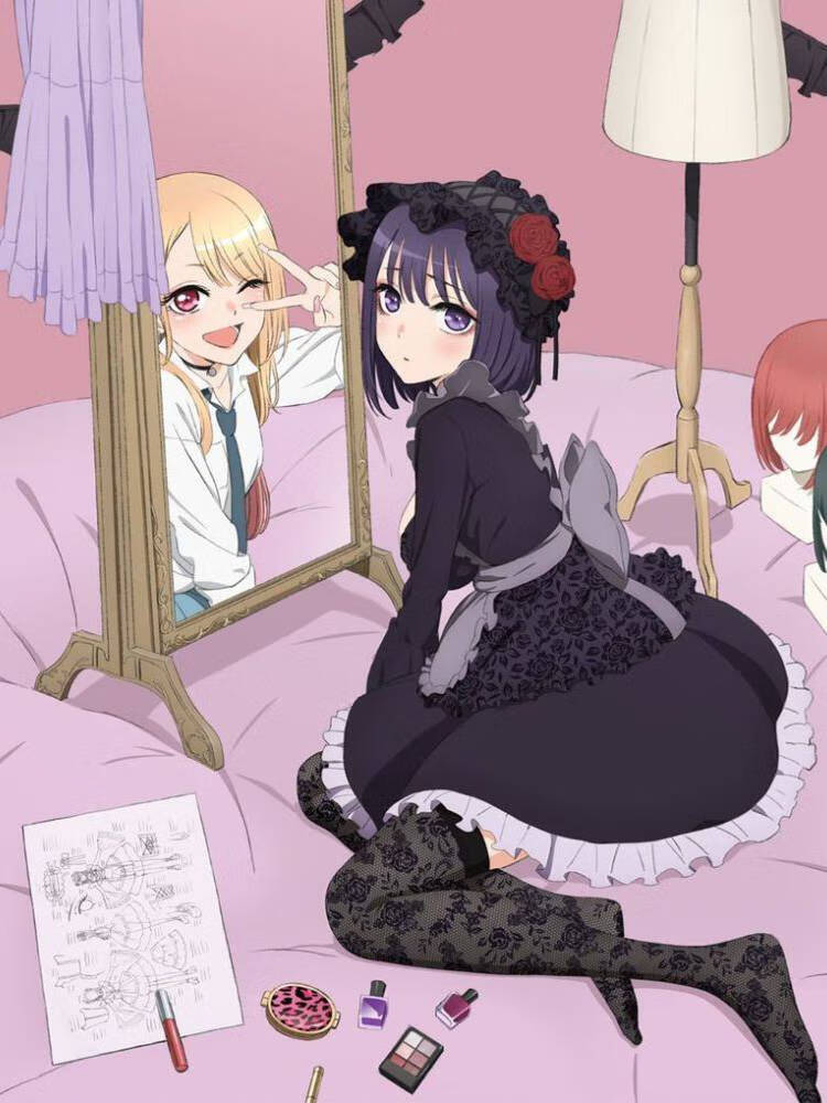 动漫人物cos服 喜多川海梦cos黑江雫更衣人偶坠入爱河女仆洛丽塔动漫