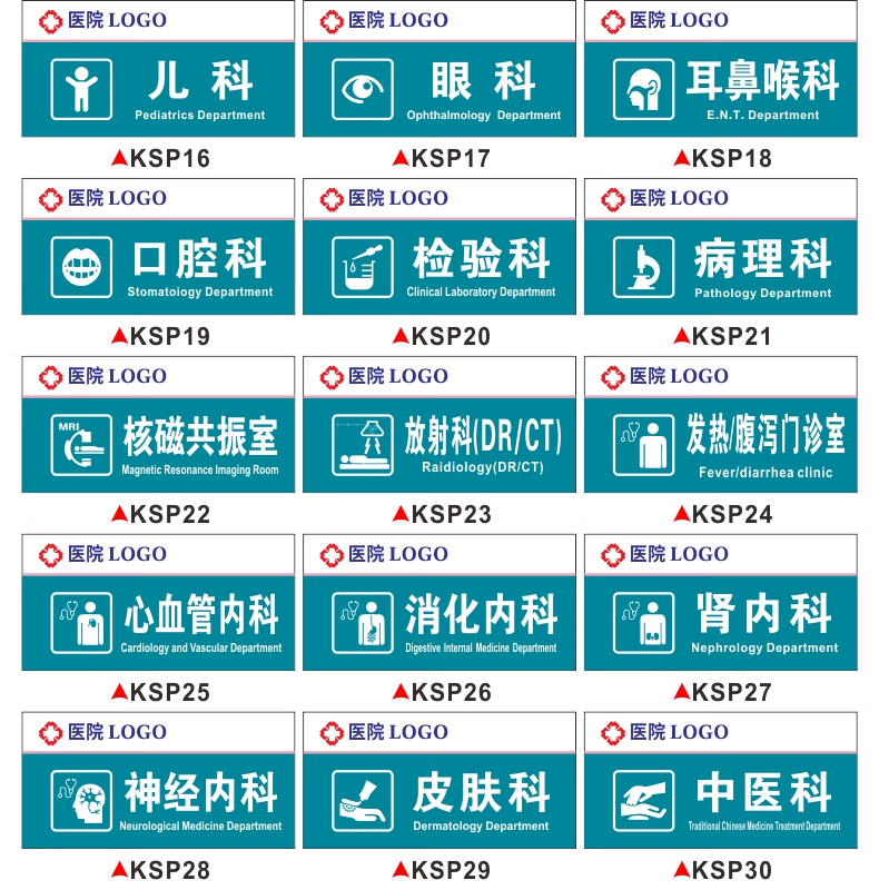 医院科室牌门诊所导视牌中医内科牙科口腔门诊室卫生室亚克力标识标示