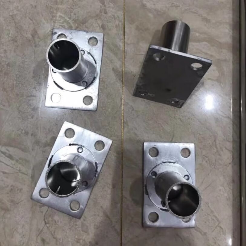 挂衣杆304不锈钢法兰座1寸25钢管连接件接头加厚固定件圆管托底座同款