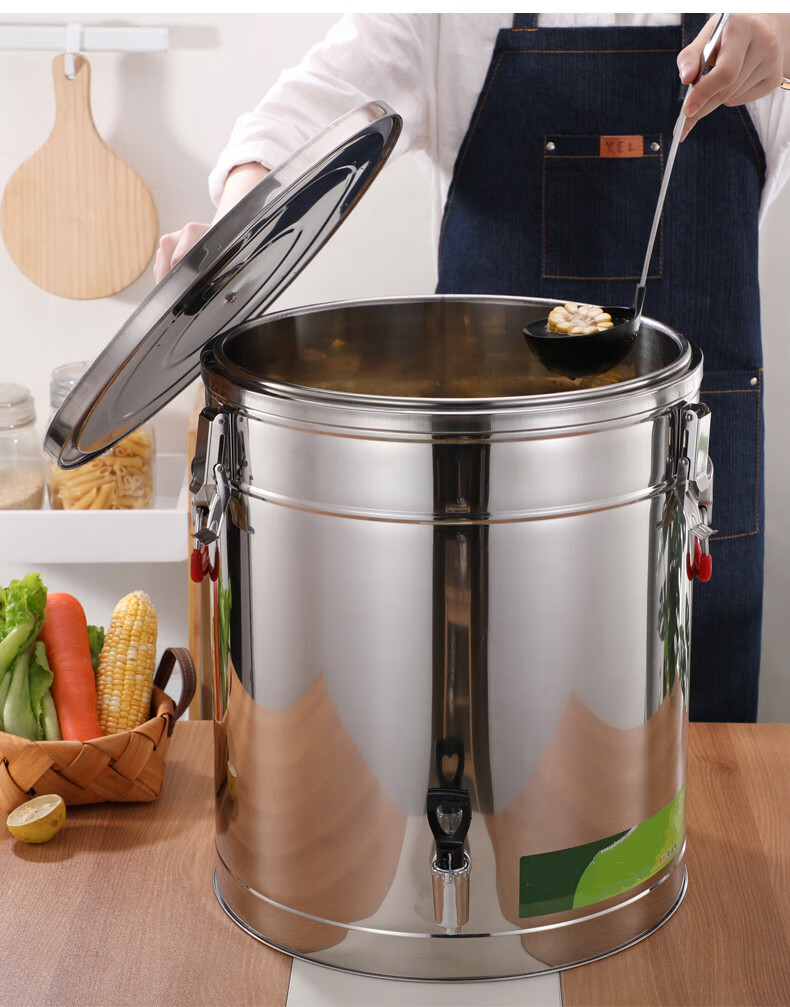 304不锈钢保温桶食堂大容量饭桶幼儿园热水桶商用豆腐脑汤桶 20l 无