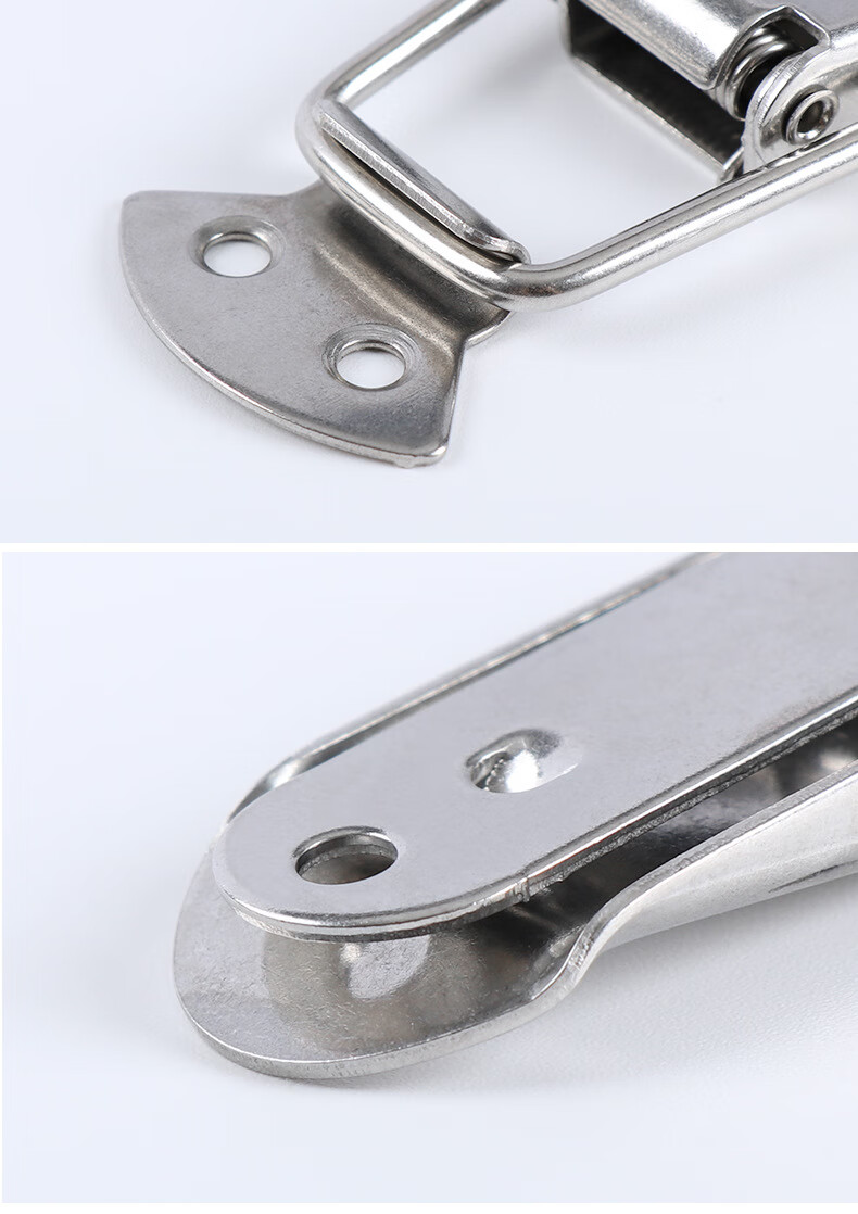 304不锈钢 鸭嘴弹簧搭扣工具箱锁扣木箱金属锁扣木盒安全锁扣 【大号