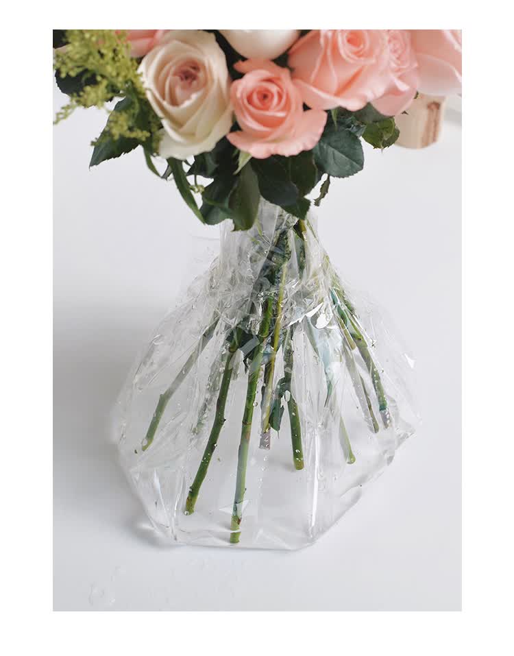 花店花束包装玻璃纸防水芯苼玻璃纸系列透明塑料花束打底鲜花包装纸卷