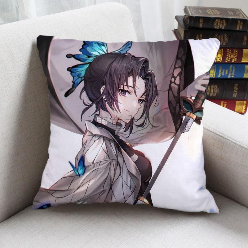 鬼灭之刃蝴蝶忍周边同款抱枕来图定制男女生礼物靠枕动漫礼 15 35*35