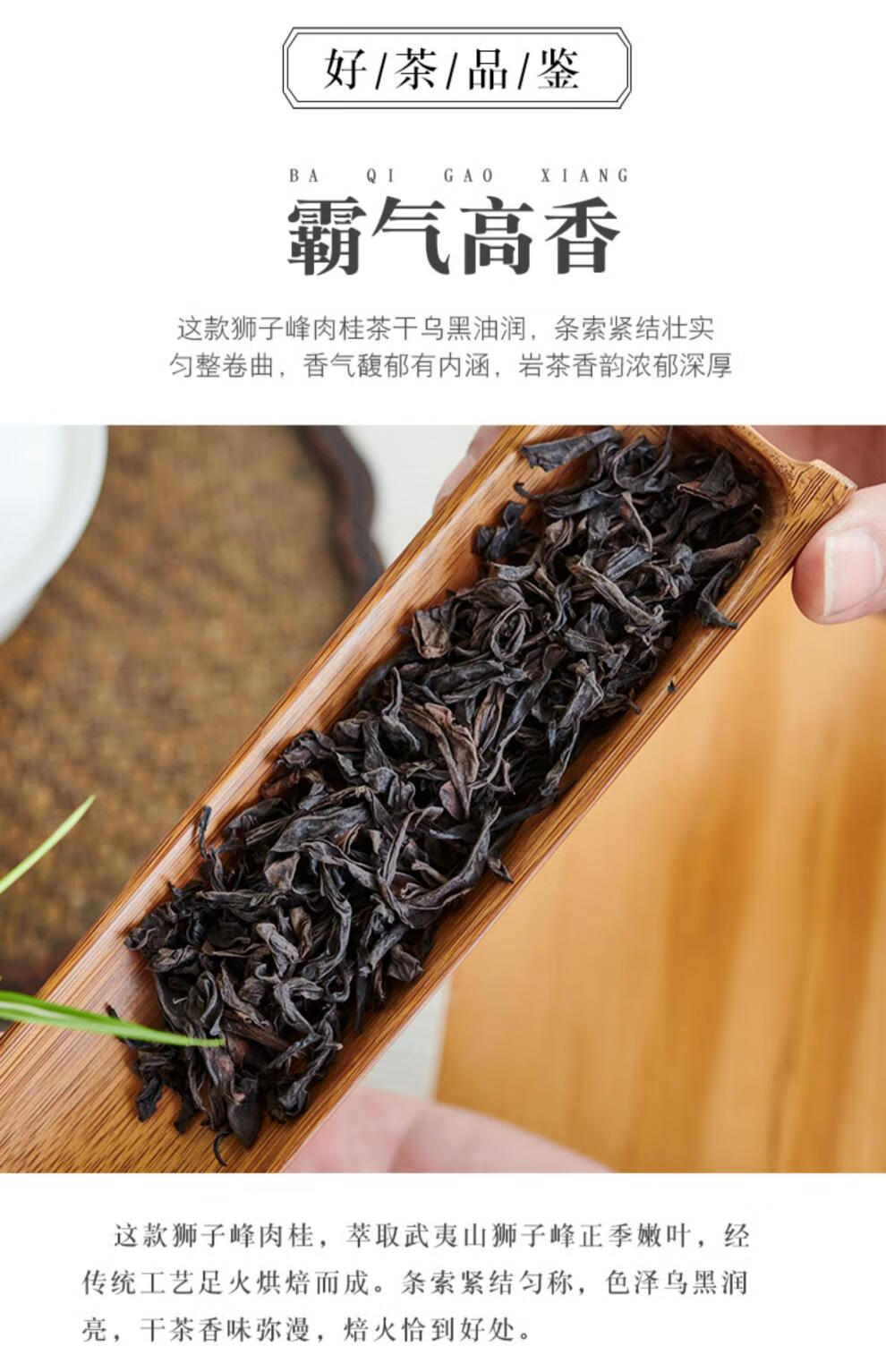 五折 狮子峰肉桂岩骨花香正岩果香肉桂浓香型武夷大红袍新茶狮肉50g6