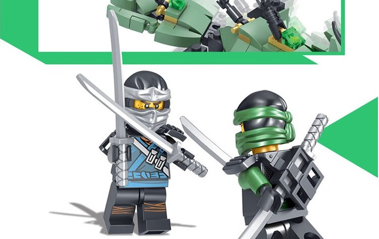 芊煜生日礼物兼容高幻影忍者人仔拼装积木玩具男孩子儿童神庙拼图神龙