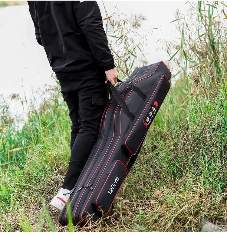 钓鱼包渔具包防水鱼竿包加厚加长多功能大容量双肩大肚海竿包125cm