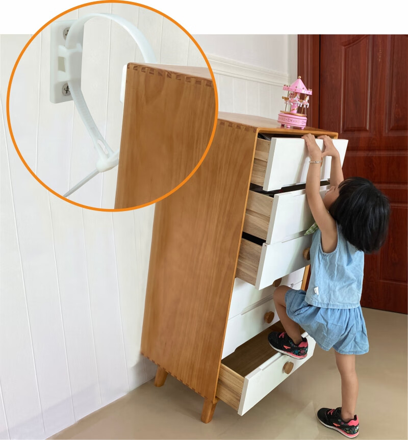 梵肯家具防倾倒固定带儿童安全可调节防倒装置五斗柜书柜鞋柜防倒神器
