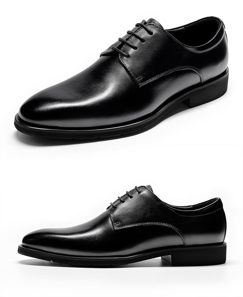 皮鞋男高端手工男鞋英伦绅士婚鞋休闲商务正装鞋 gf-821黑色(英伦修脚