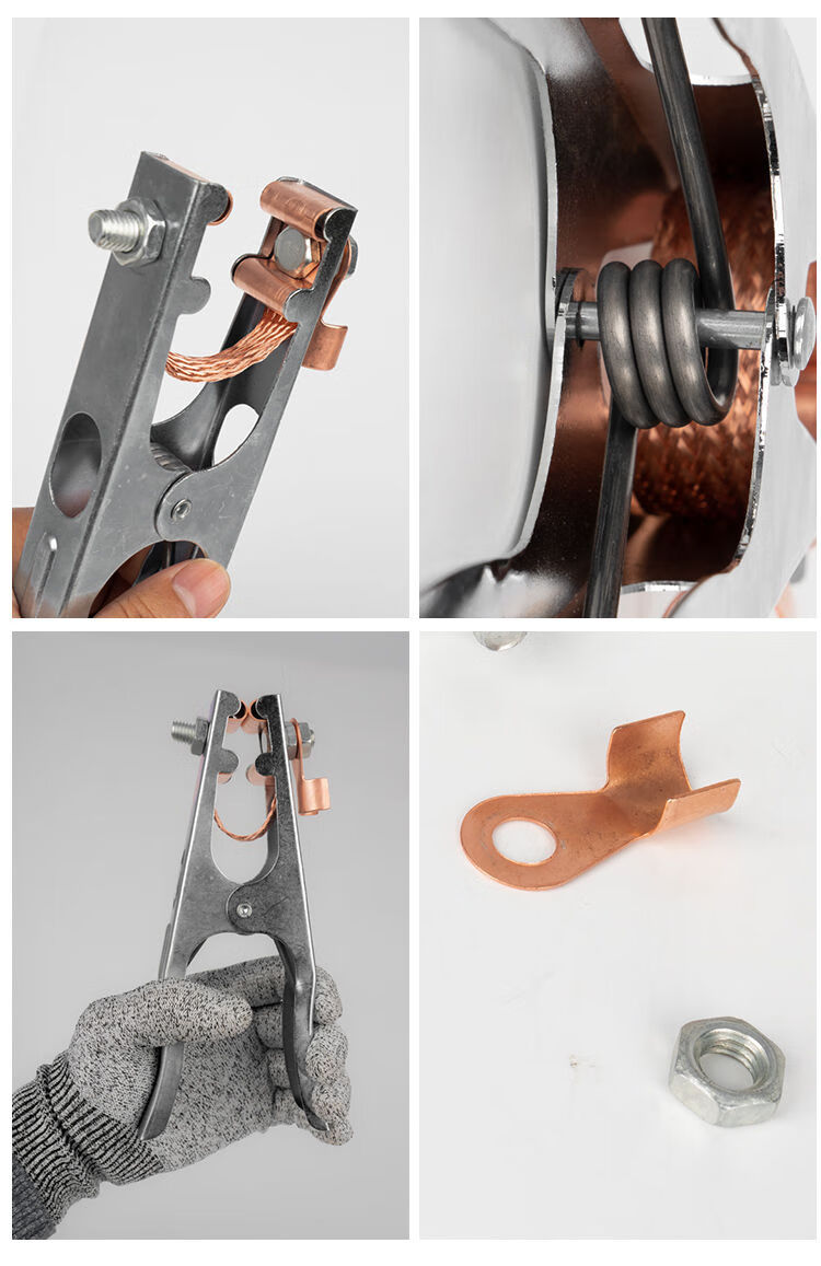 电焊机地线夹子电焊接地钳搭铁夹头300a500a800a 500a地线夹 绝缘套