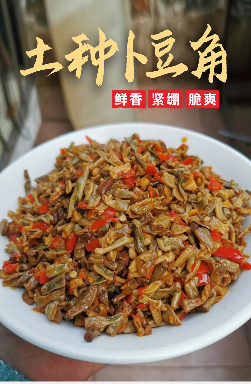 凯偲洽 湖南下饭菜卜豆角500g正宗农家下饭坛子菜脆豆角爽口豆角 坛子