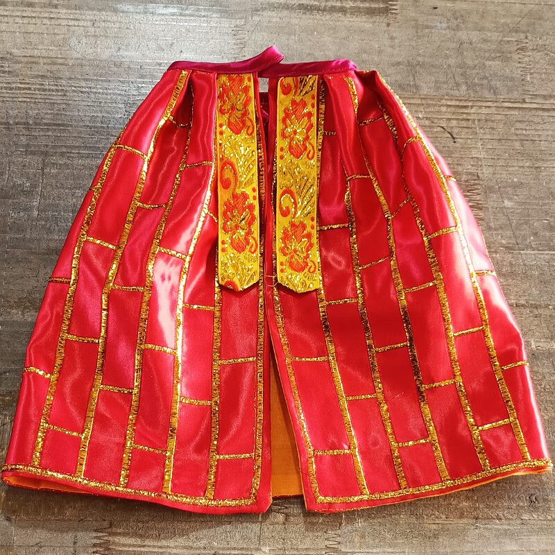 地藏袈裟菩萨披风刺绣佛像披袍斗篷披肩佛衣20/30/40/50厘米红黄 红色