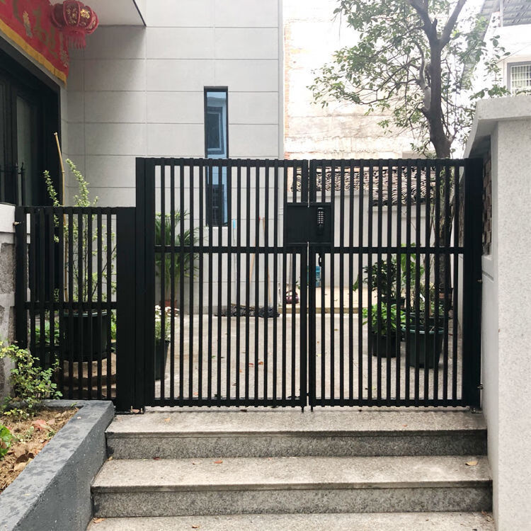 简约户外铁艺镀锌大门庭院门别墅双开门围墙入户花园院子大门 款式二