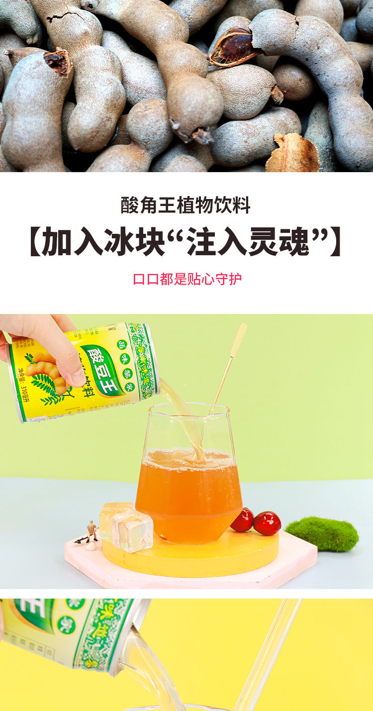 酸豆王饮料 海南特产品味黎家酸豆王植物饮料酸豆汁饮品310ml解署解腻
